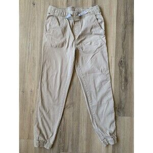 Tommy Hilfiger Boys Joggers Pants Beige Slash Pockets Stretch Drawstring XL 20